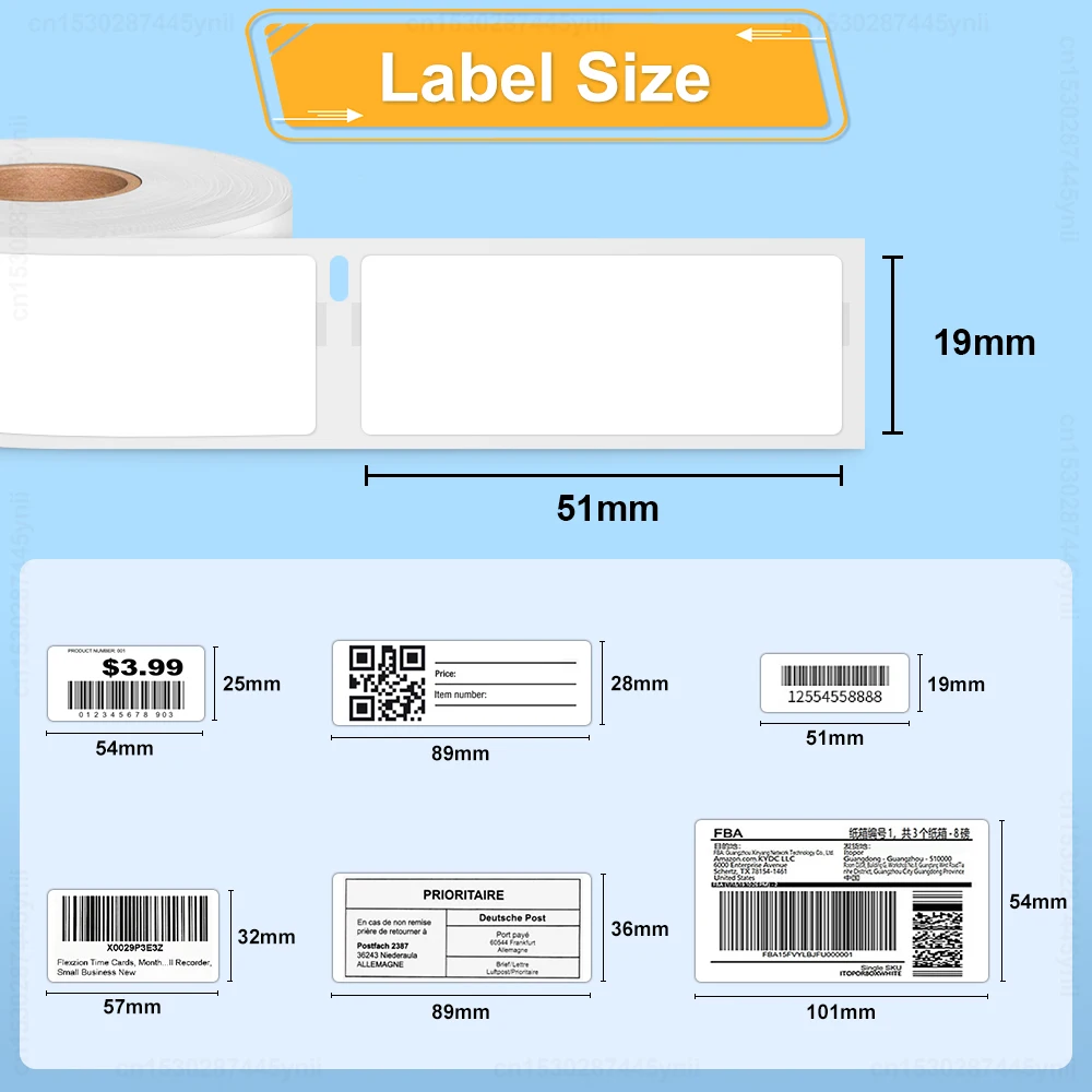 1Roll 99014 Compatible Dymo LW Label 99010 99012 99014 11352 11354 11355 Adhesive Thermal Paper for DYMO LabelWriter 450 4XL 400