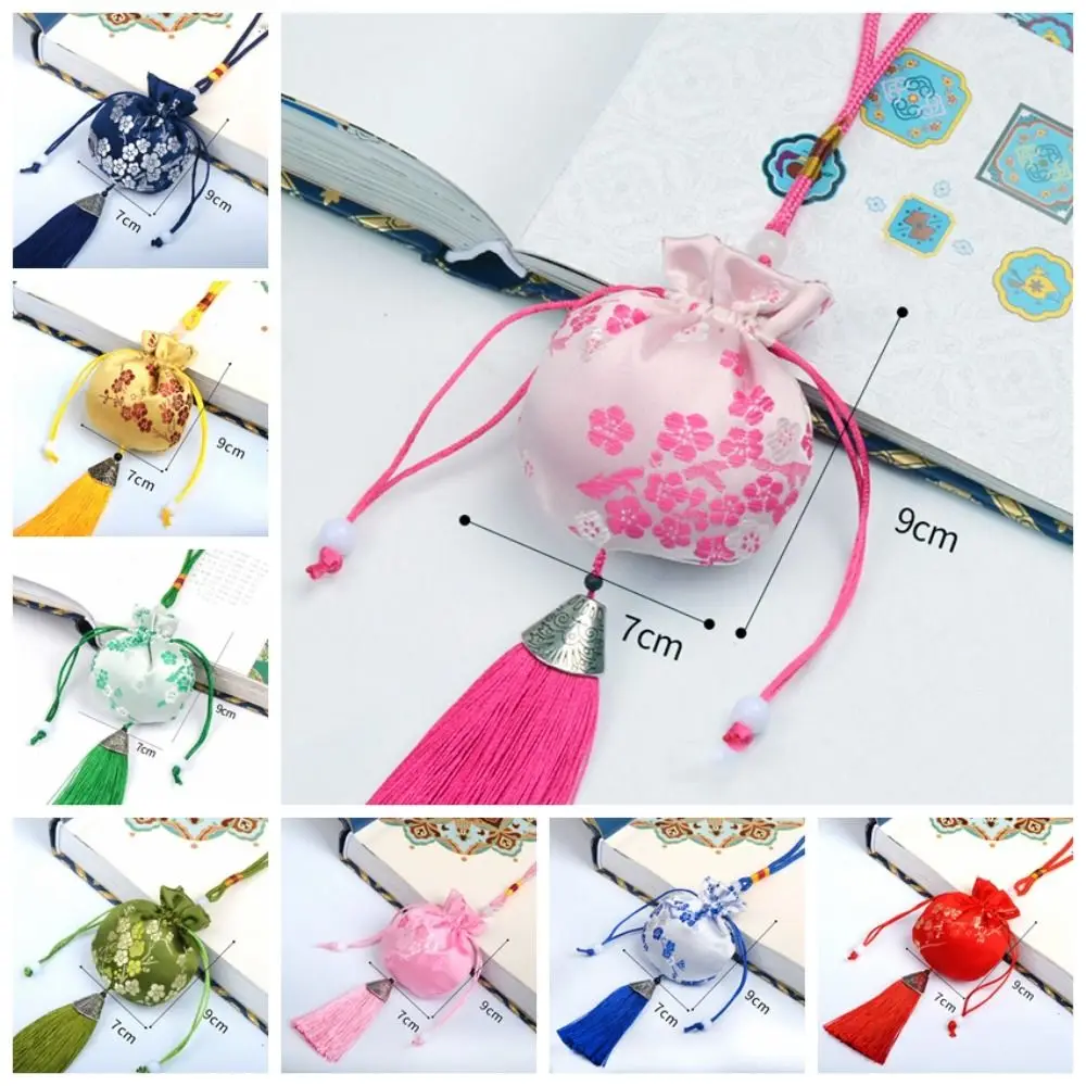 الرجعية زهرة المرأة الكيس شنقا التطريز مجوهرات حقيبة التخزين قلادة سيارة معلقة النمط الصيني الكيس فتاة