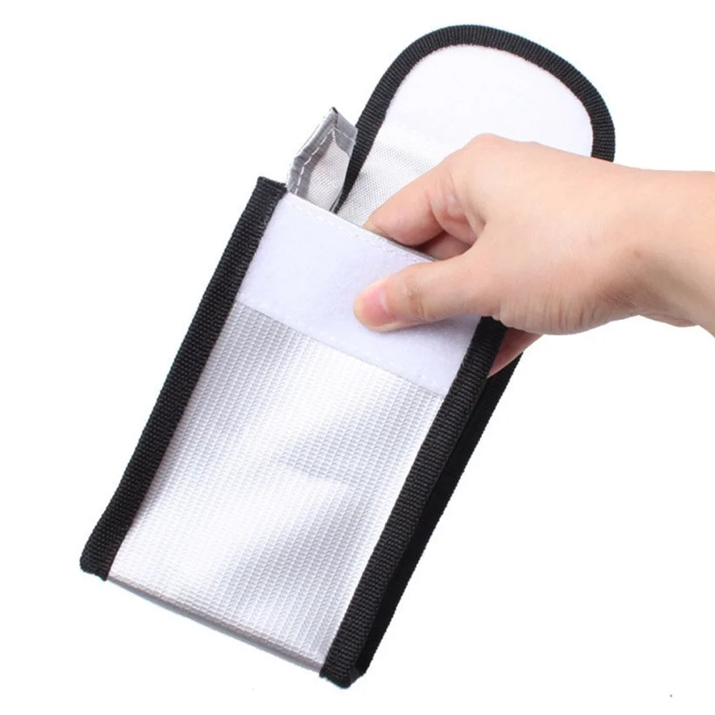 For Lipo Battery Safe Bag 3Pcs Fireproof Explosion Proof Pouch 140x90x55mm For Drone- RC Car Charging Storage Protection