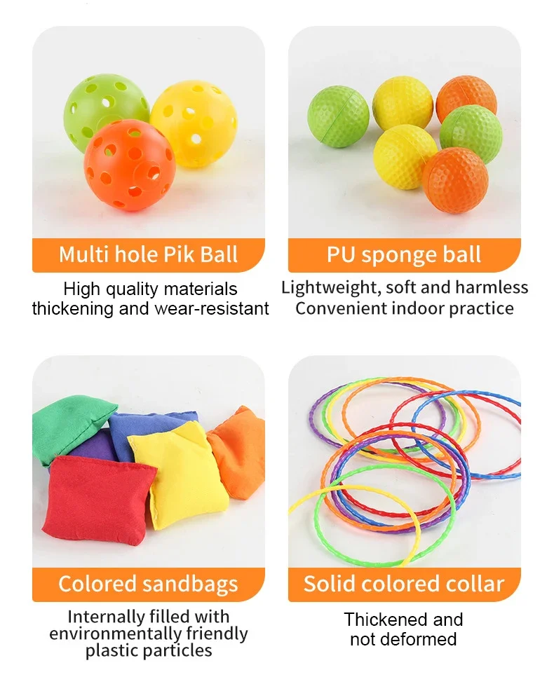 Golf Cloth Rack Sandbag Ring 3in1 Throwing Game Practice Mat Set Outdoor Sports Parent-Child Interactive Toys Golf Game Christma
