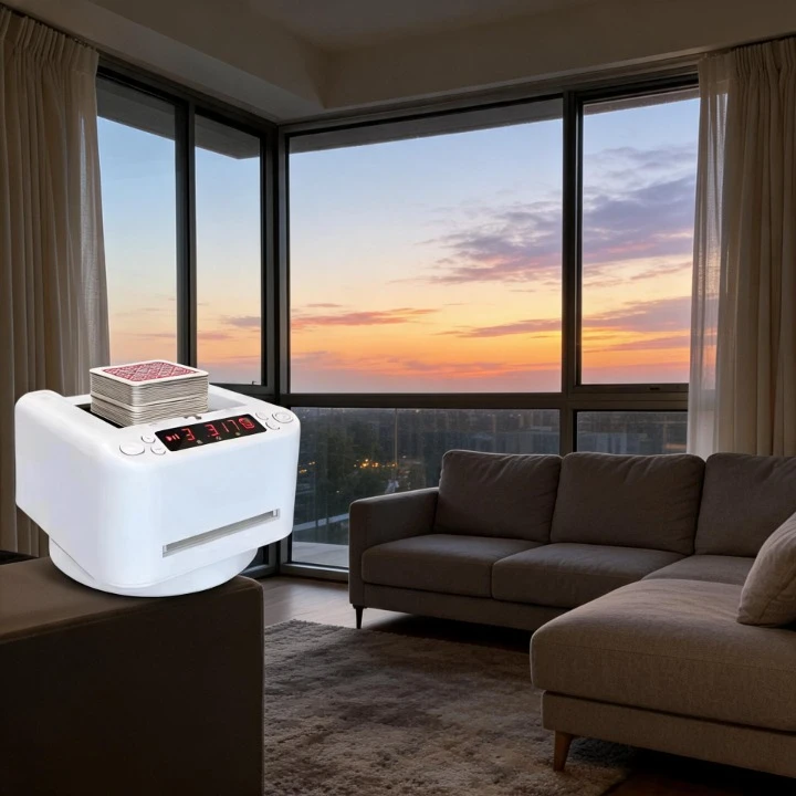 Hot Automatic Card Dealer and Shuffler Machine Universal Playing Card 360 Degree Rotating Casino Card Dealer for Entertainment
