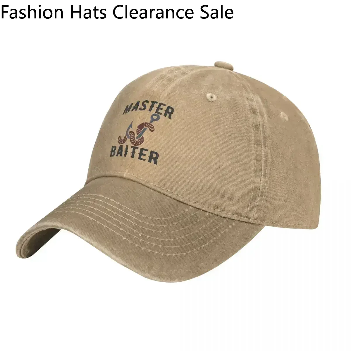 Master Baiter Funny Fisherman Classic Baseball Caps Peaked Cap Sun Shade Hats for Men Women