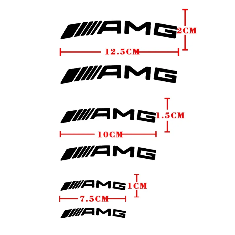 for  Car Goods Brake Caliper Badge Sticker Decoration Sticker Decal For Mercedes Benz AMG class GLE GLK W203 W212 W205 W206 W220 view 3