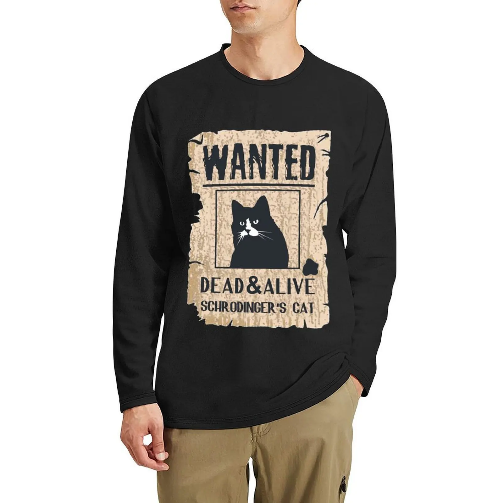 

Cats Lovers Funny And Alive Schrodinger'S Cat Lover Long Sleeve Long T-Shirt oversized t shirts t shirt for men