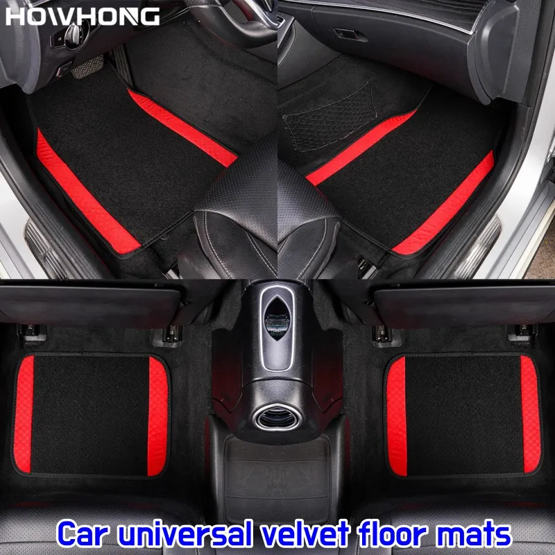 

Car Velvet Floor Mats Waterproof Anti Slip Foot Pat Universal For 99% Cars Factory Prices Hot Sales Interior Accessories