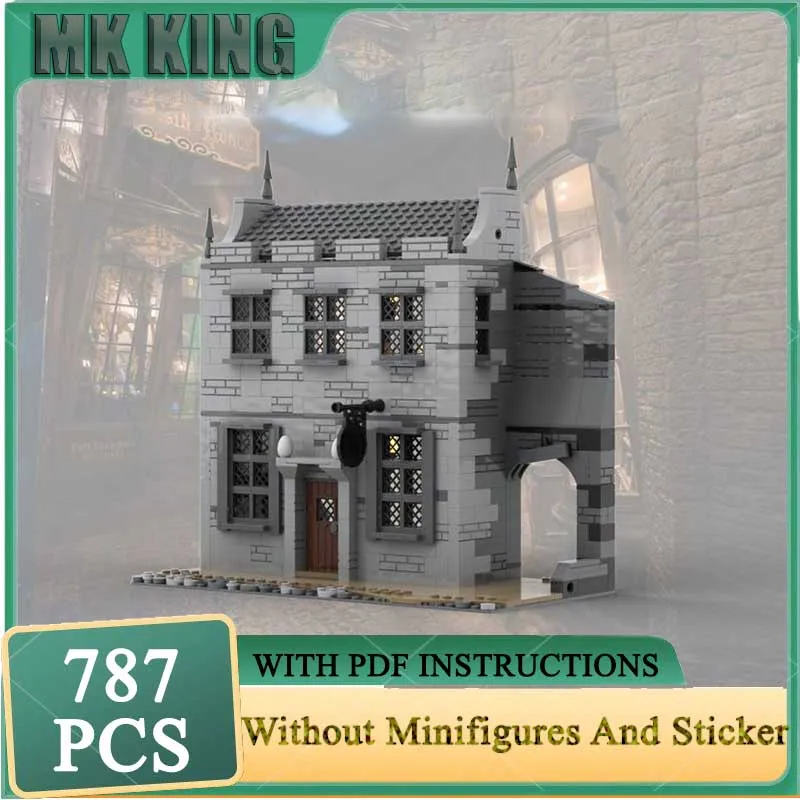 

Фильм Модель Moc Building Bricks Alley - The White Wyvern Pub Модель Технология Модульные блоки Подарок Рождественская игрушка DIY Набор в сборе