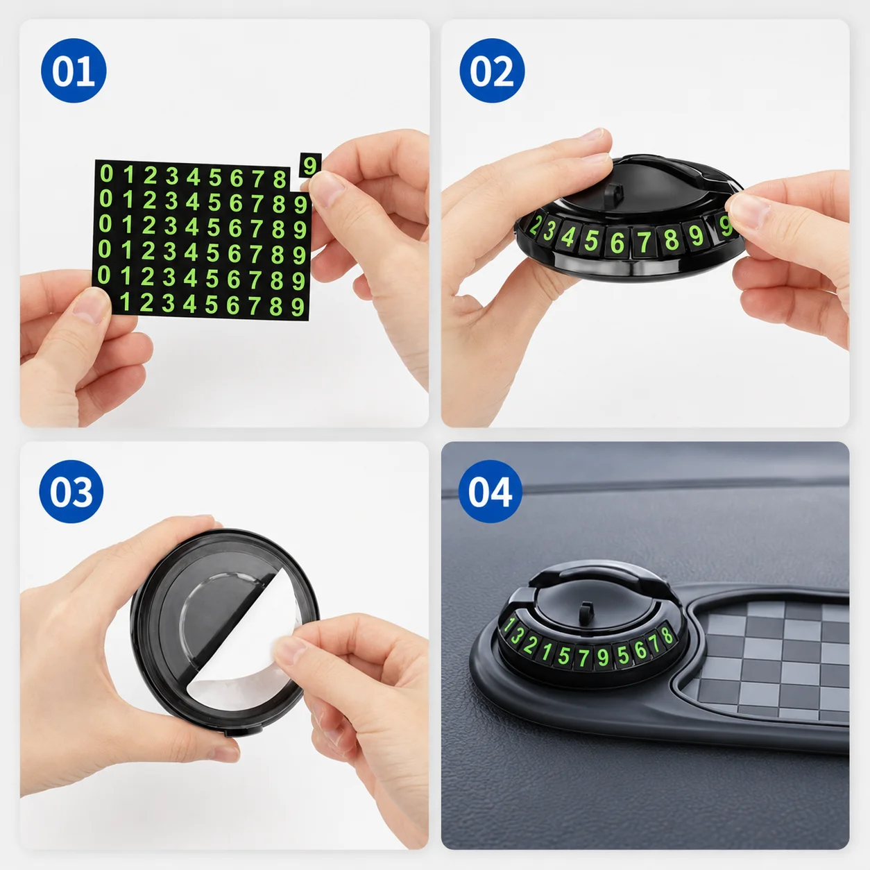 Auto-Antirutschmatte Handyhalterung 360-Grad-Rotation Armaturenbrett Rutschfeste Klebematte Organizer für Schlüssel Stifte Sonnenbrillen Innenraum – Detail 3