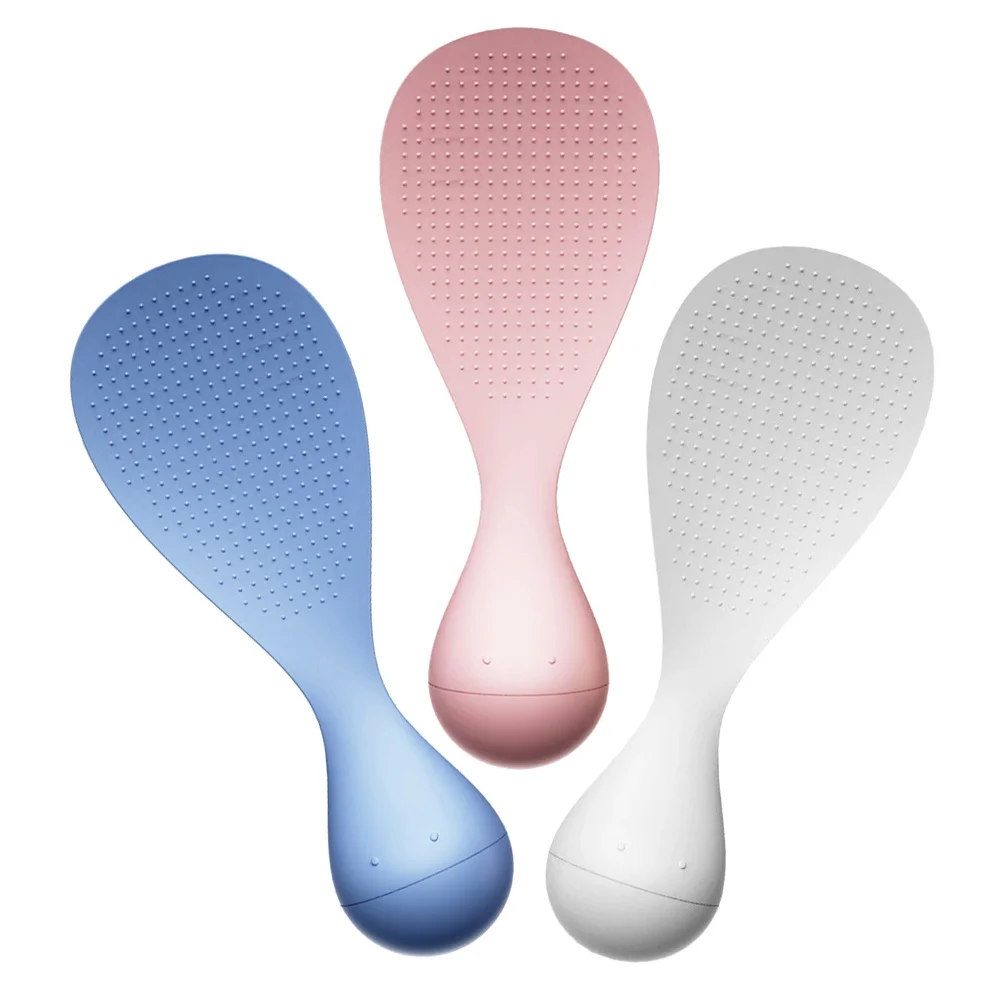 

3Pcs Upright Rice Paddle Nonstick Heat Resistant Serving Spoon Rice Cooker Kitchen Scoop Food Scoop Potato Paddle