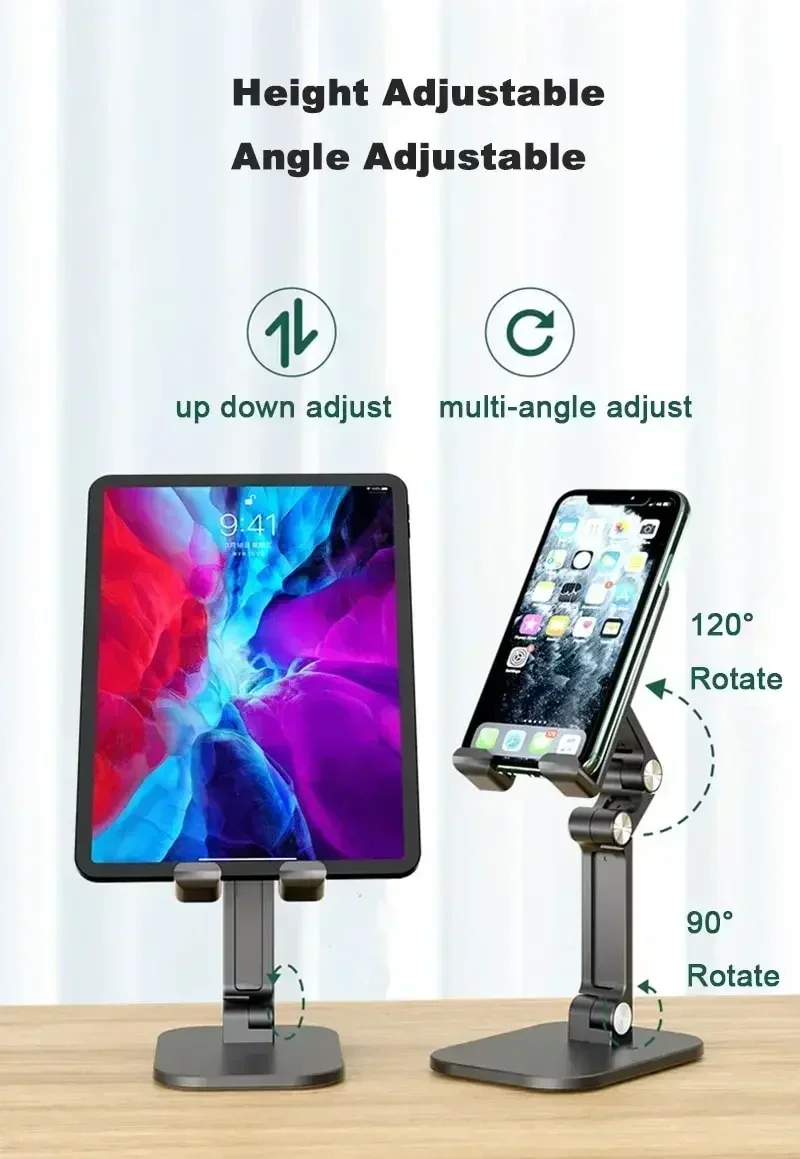 Handy Halter Stehen Faltbare Desktop Tablet Halter Für IPhone IPad Samsung Xiaomi Einstellbare Universal Handy Ständer – Detail 1