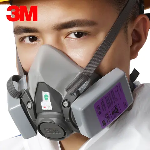 3M Reusable 6200 Dust Mask 7093 Electrostatic Filter Cotton Box Smog Coal Mine Polishing Industrial Particulate P100 Respirator