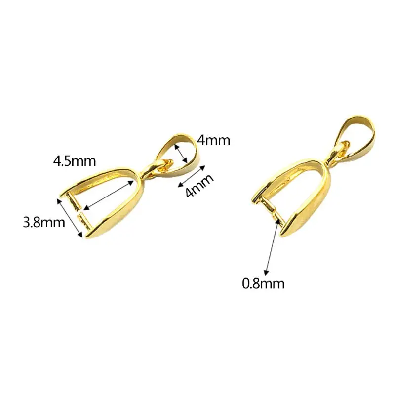 10 Pcs/Set Alloy Silver Gold Pendant Buckle Stone Supplies Joint Clasp for Necklace DIY Jewelry Making Art Crafts