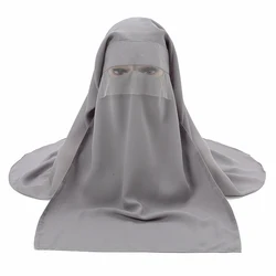 Muslimische Gesichts bedeckung Schal islamische Niqab Burka Motorhaube Hijab Chiffon Schleier Kopf bedeckung Abaya Frauen Hijabs Sonnencreme Araba lange Wickel