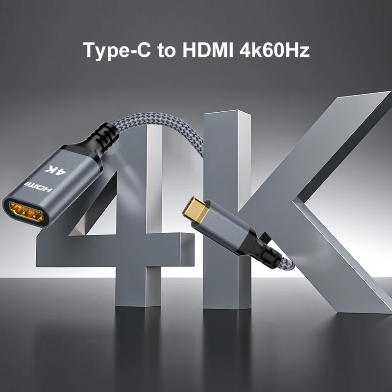 USB C to HDMI-Compatible Cable 8K 4K Type C to HDMI 2.1 Thunderbolt 3 4 to 8K60Hz 4K120Hz for iphone 15 MacBook Galaxy Pixelbook