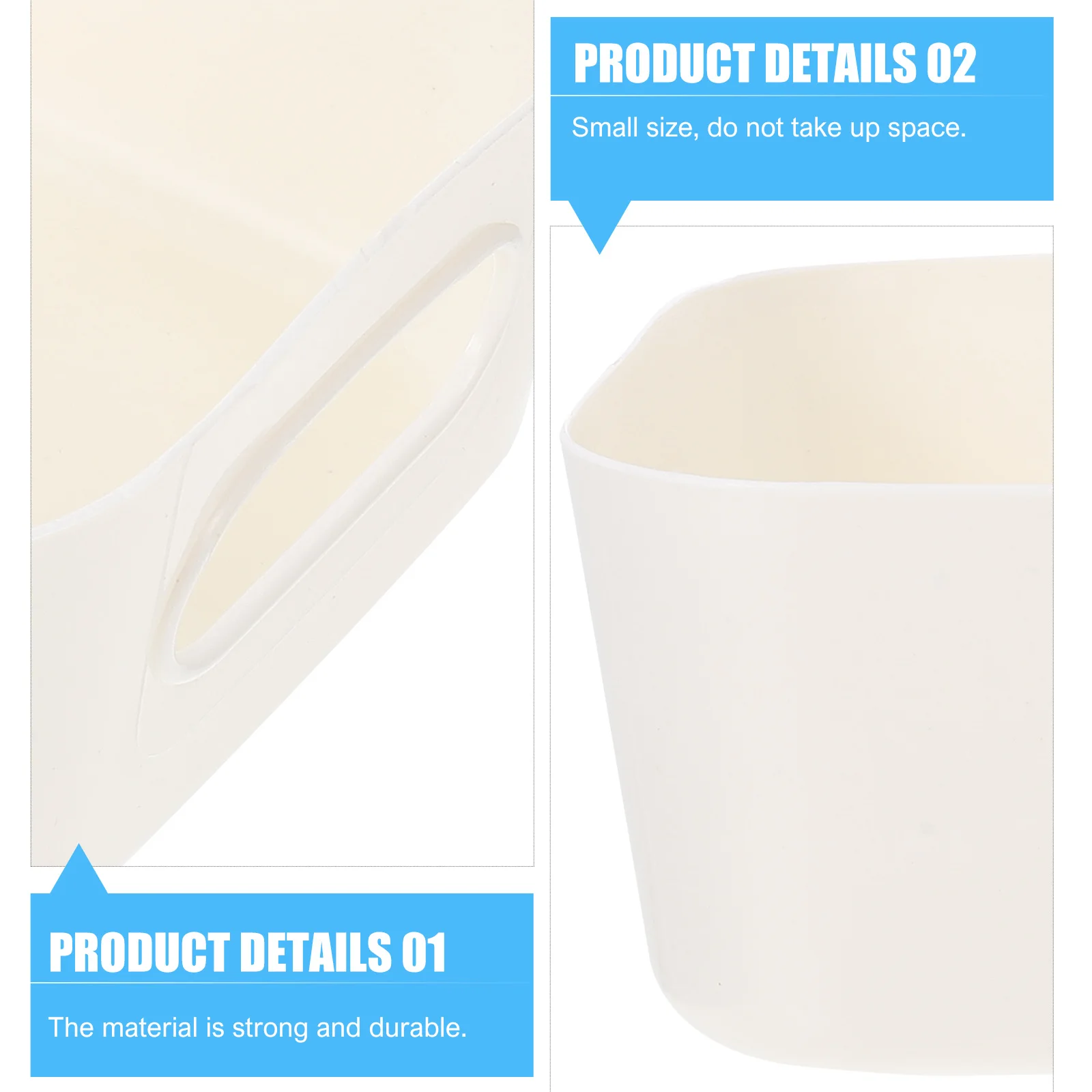 

6pcs Storage Baskets Plastic Desktop Organizer Snacks Fruit Sundries Simple Style Household Basket Decorative Box Living