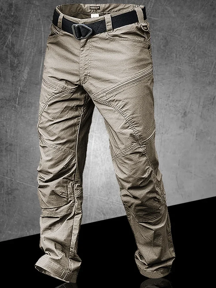 

Men Camouflage Trousers Slim Work Cargo Pants Waterproof Commuter Tactical Pants Overalls Outdoor Combat Training Sport Trousers