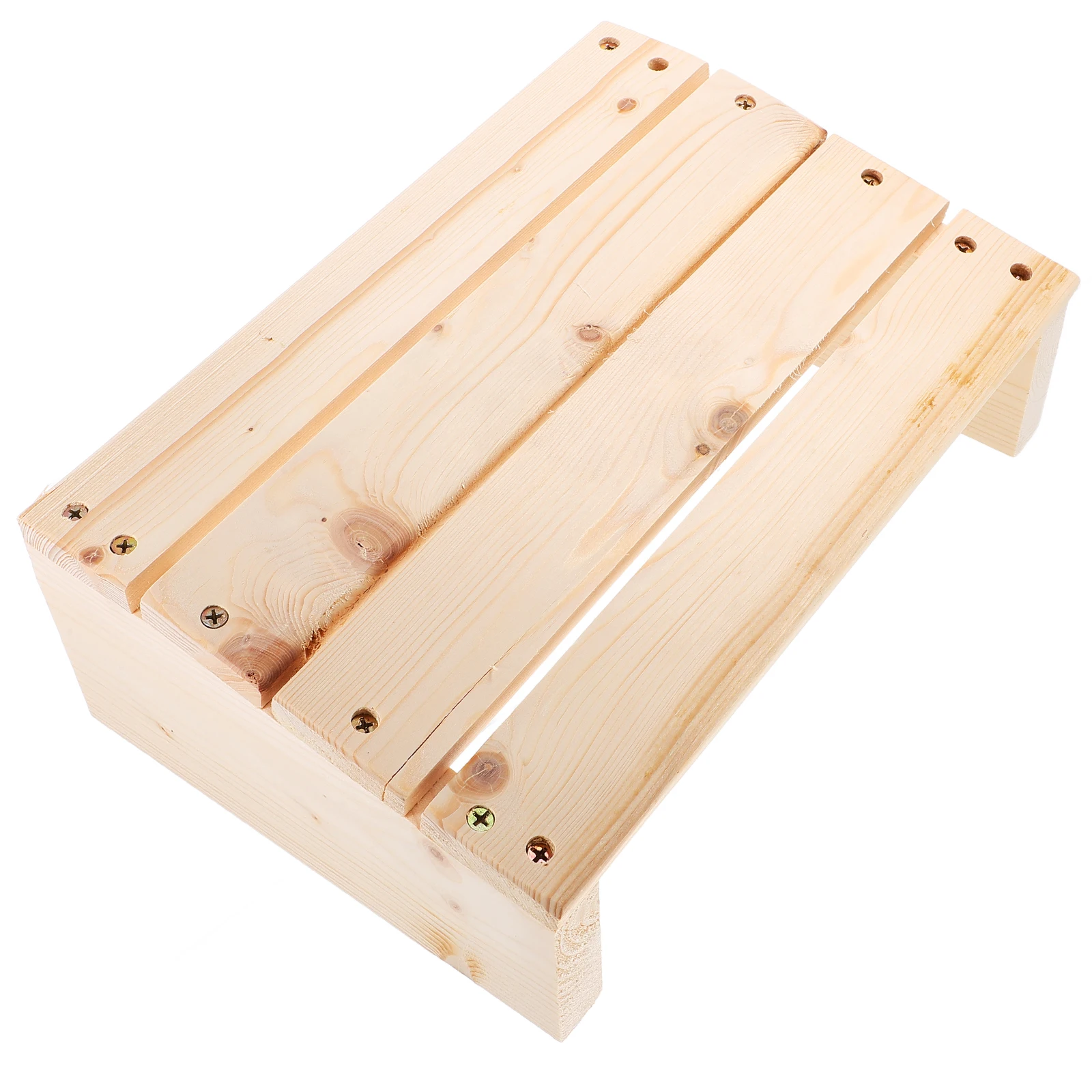 

Wooden Foot 30x20x11cm Desk Footstool for Office Home Office Desk Footstool Solid Wood Design Anti Slip Mat