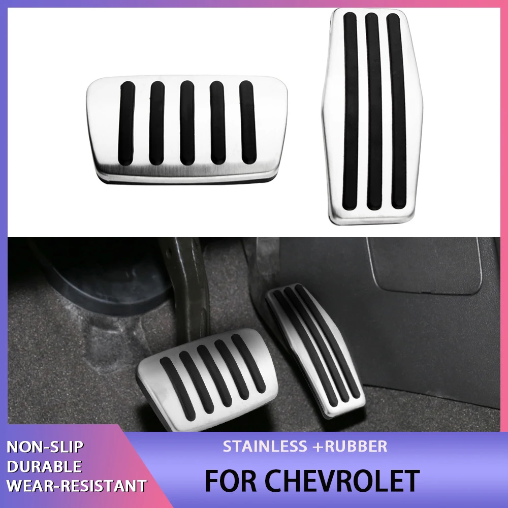 

New AT Stainless Steel Accelerator Gas Brake Pedal Pad for Chevrolet Chevy Cruze Malibu Equinox Trax Aveo 2005-2023 Accessories