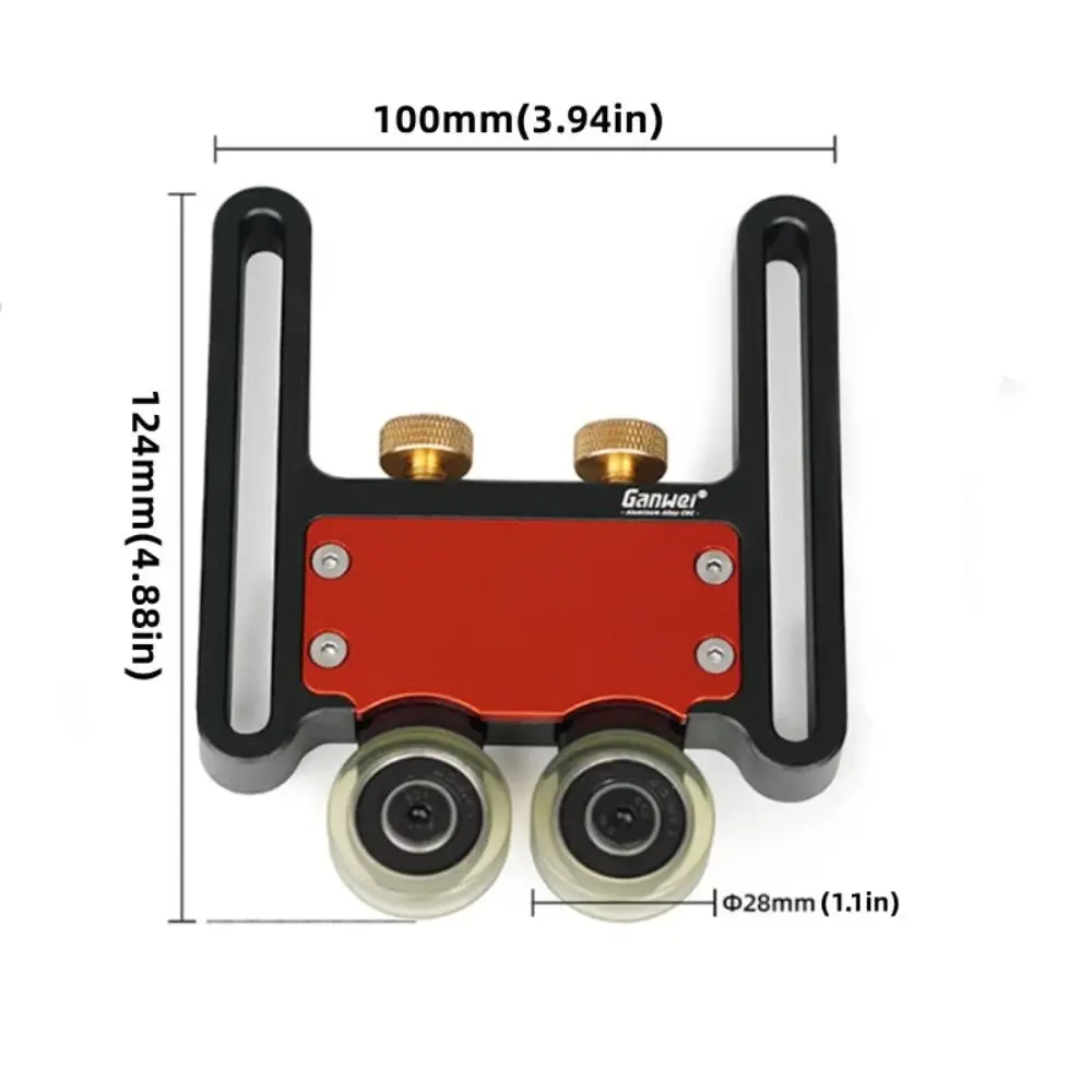 เครื่องมือเสริมความปลอดภัยสต็อก Roller เลื่อนผลักดัน Roller Guides ปรับ Clear-Cut Feeding Guide Roller Feather Board