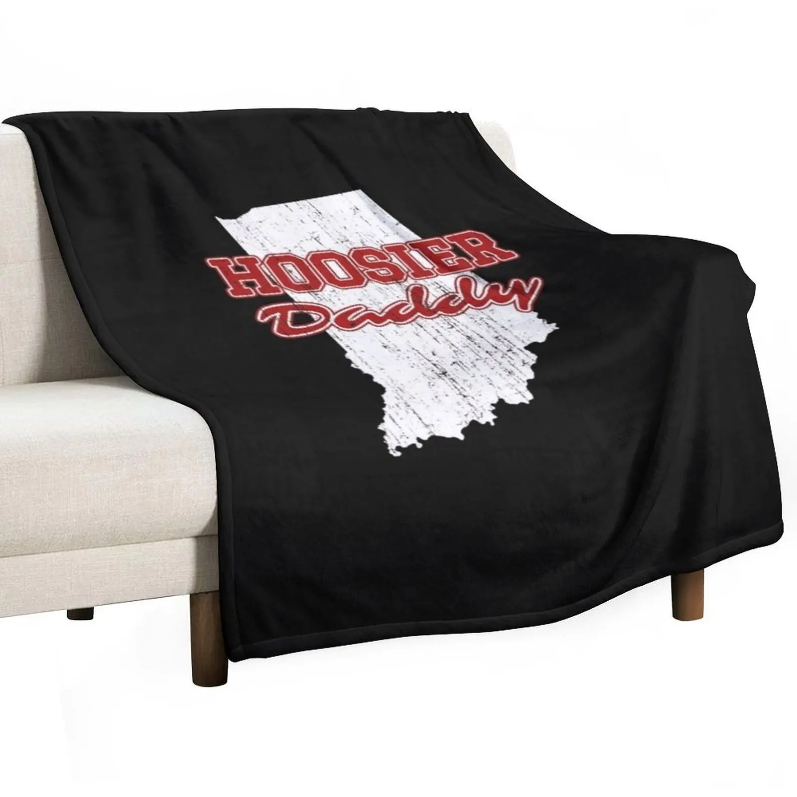 

Hoosier Daddy - Indiana State Pride Essential T-Shirt Throw Blanket Flannel Fabric Moving Designers for babies Blankets