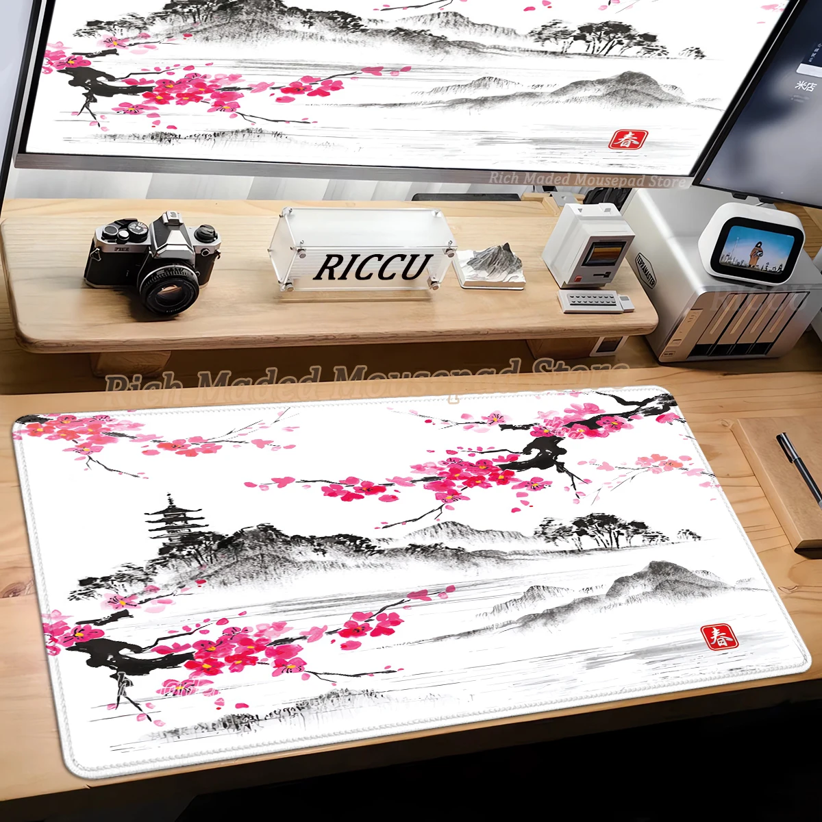 Sakura Japanese Cherry Blossom Mouse Pad Gaming XXL Home Extended Mousepad Large Keyboard pad Office accessories Laptop Mice Pad