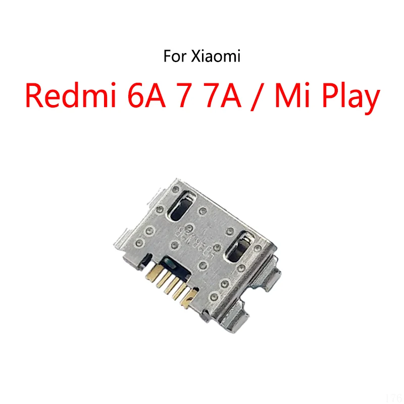 10PCS/Lot For Xiaomi Mi Play / Redmi 6A 7 7A Micro USB Charging Dock Charge Socket Port Jack Plug Connector