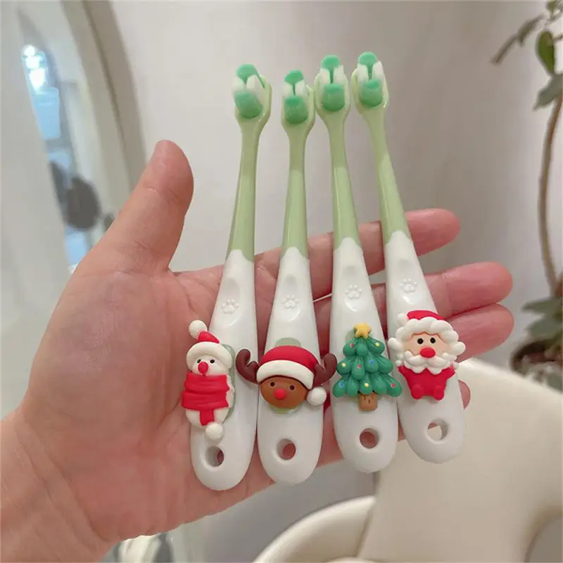 

000-bristle Toothbrush Christmas Style Prevent Tooth Decay Freshen Your Mouth Comfortable Grip Deep Cleaning 10 Boy Toothbrush