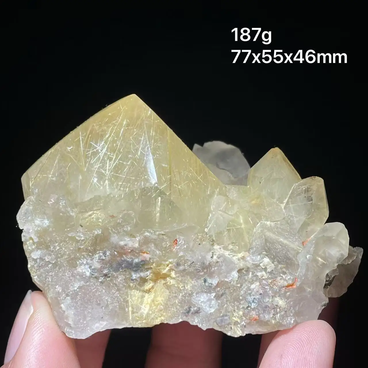 

New 100% Natural Rutile Clean Quartz Cluster Gold Rutile Healing Crystal from Brazil
