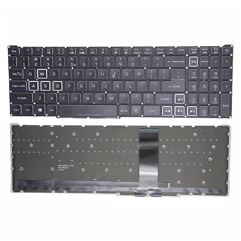 US Layout Backlight Backlit Keyboard For Acer Nitro 5 AN515-45/46/56/57/58 PH315-54 PH515-54 PHN16-71-51 PH315-52 PH315-53