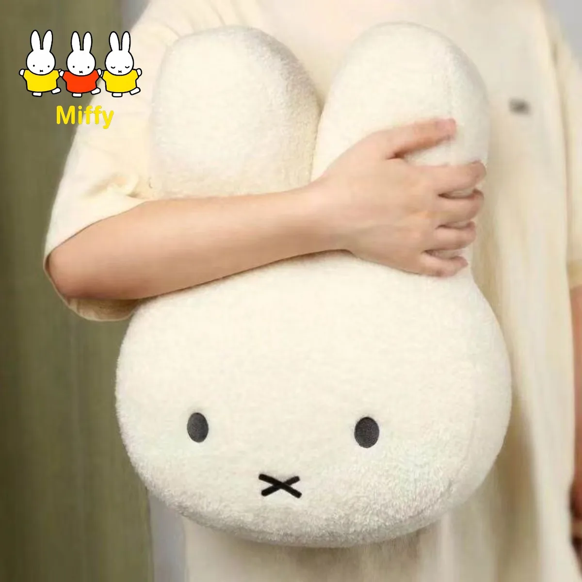 

Kawaii аниме Miffy Rabbit Doll, милая мультяшная супермягкая плюшевая игрушка, подушка для кровати, супер диванная подушка, подарок на день рождения для девочек