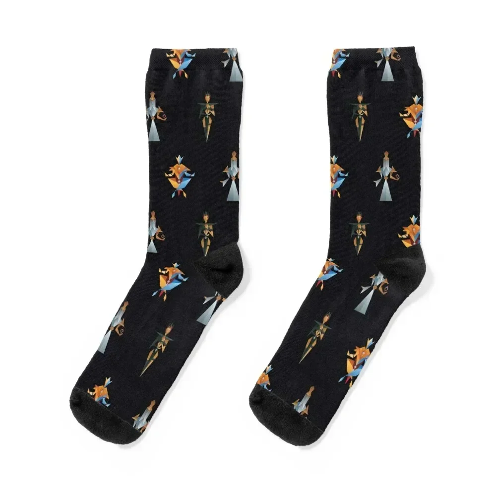 Abstract Tribunal Gods Socks kids moving stockings Christmas colored Woman Socks Men's