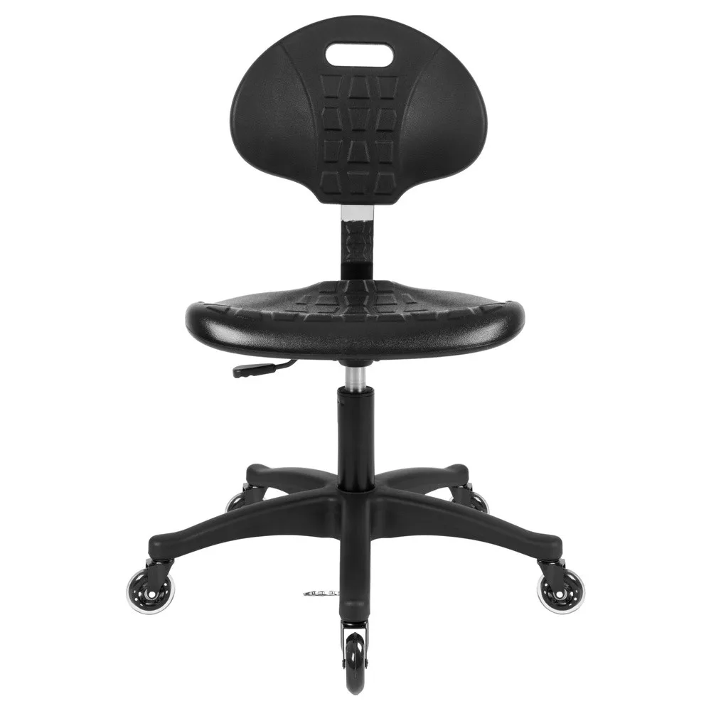 ® Cleanroom Ergonomic ESD Chair Stool Tilt Lumbar & Seat Depth Adjustment HD Base 16.5