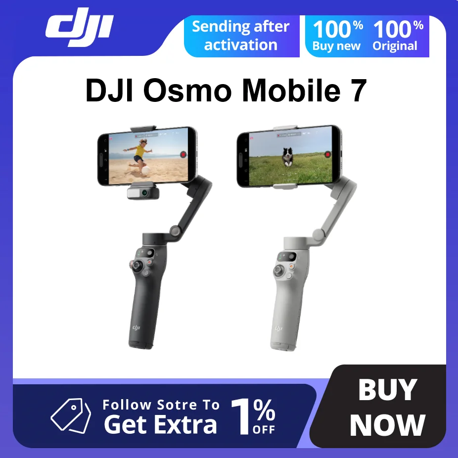 DJI Osmo Mobile 7 Mobile 7P الهاتف الذكي Gimbal Stabilizer 3 Axis الهاتف المحمول Gimbal العلامة التجارية الأصلية الجديدة في المخزون