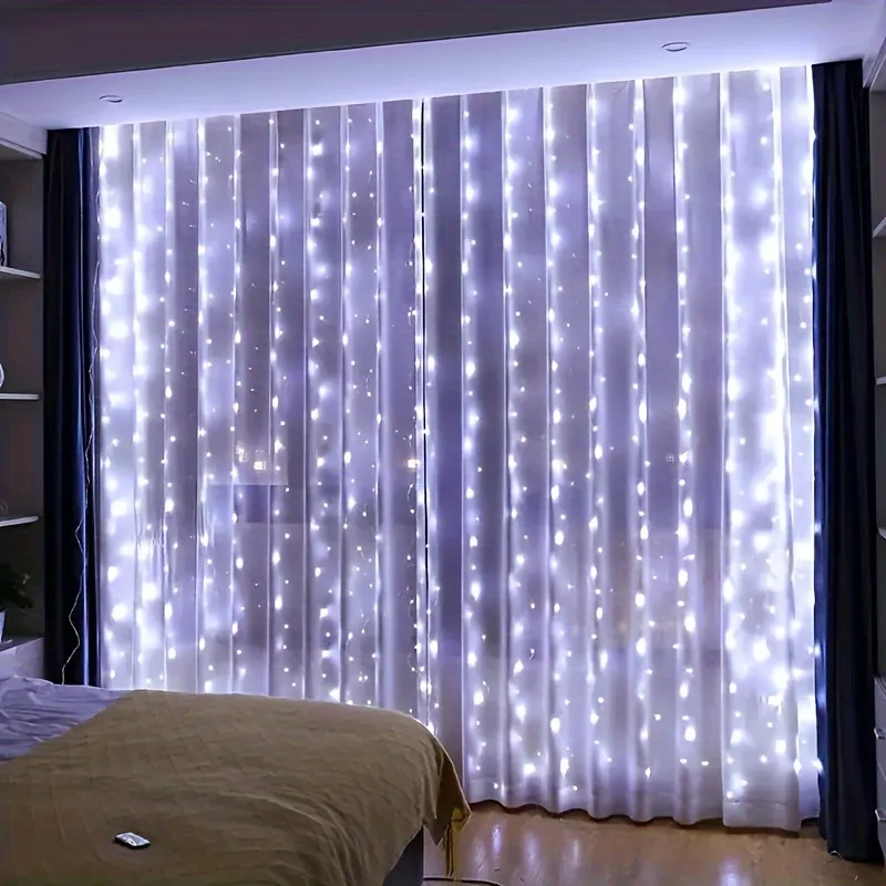 Lampu Peri LED USB Remote 3x3M/4x3M/6x3M 8 Mode untuk Dekorasi Natal, Rumah, Pernikahan, Garland, dan Liburan