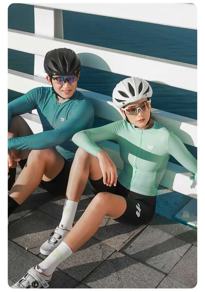 WEST BIKING Radtrikot Langarm Herren Damen Atmungsaktiv Schnelltrocknend Fahrradshirt MTB Rennrad Kleidung Sommer Reflektierendes Oberteil – Detail 21