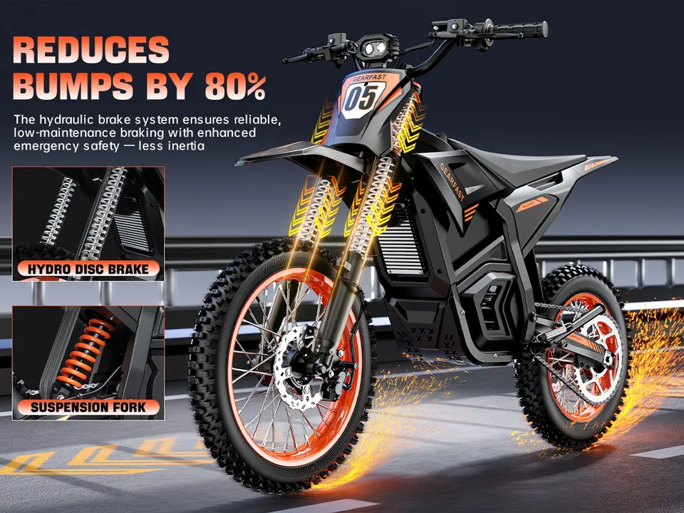3000W Electric Dirt Bike 21AH 20''Fat Tire E-Mountain Ebike Motorcycle CHEEVALRY image 2