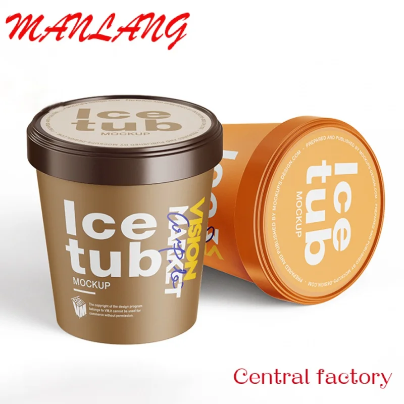 Custom  Colorful Logo Design 4oz 5oz 8oz 12oz 16oz 26oz and 32oz  ice bowl  ice paper cup ice bucket