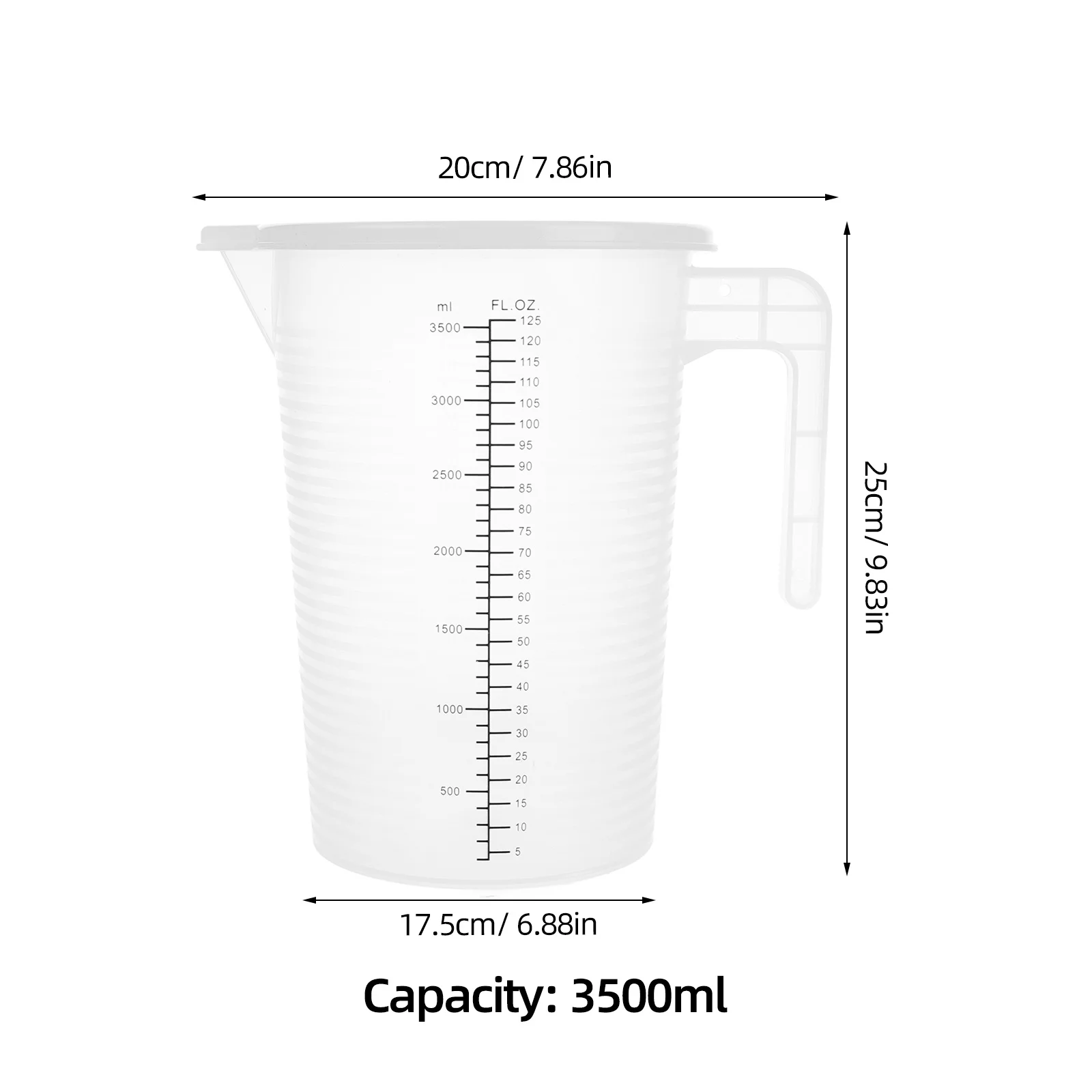 with Scale Measuring Cup Liquid Cups Clear Plastic Fuel Oil Container Containers