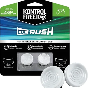 KontrolFreek FPS Freek CQC 러쉬, Xbox One 및 Xbox 시리즈 X 컨트롤러, 퍼포먼스 썸 스틱, 2 미드 라이즈 오목, 화이트