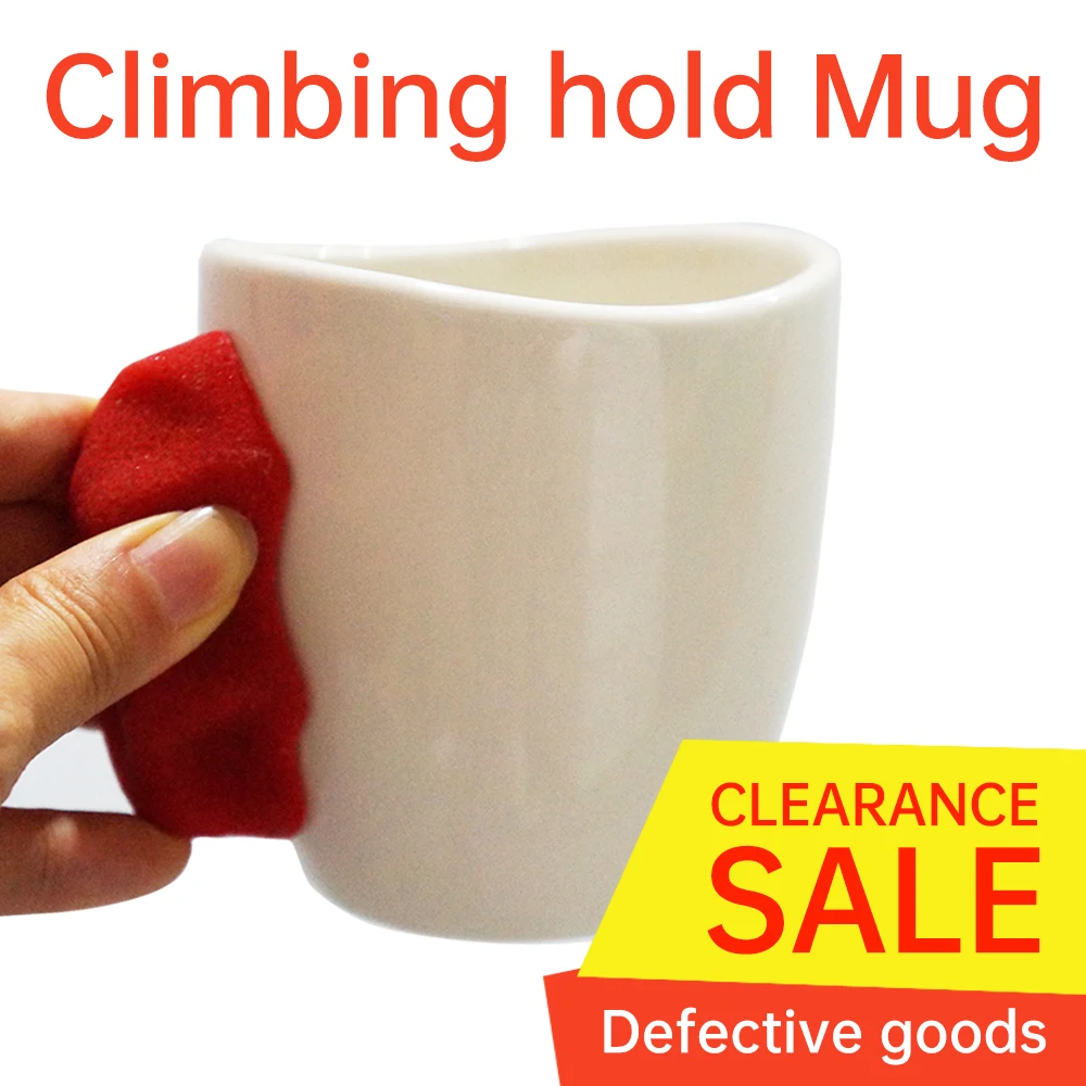 Rock Climbing Mug - Rock Climbing Gifts - Climber Hold Mug - Mountain Climbing Accessories -( Flaw / Blemish ) Clearance Sale