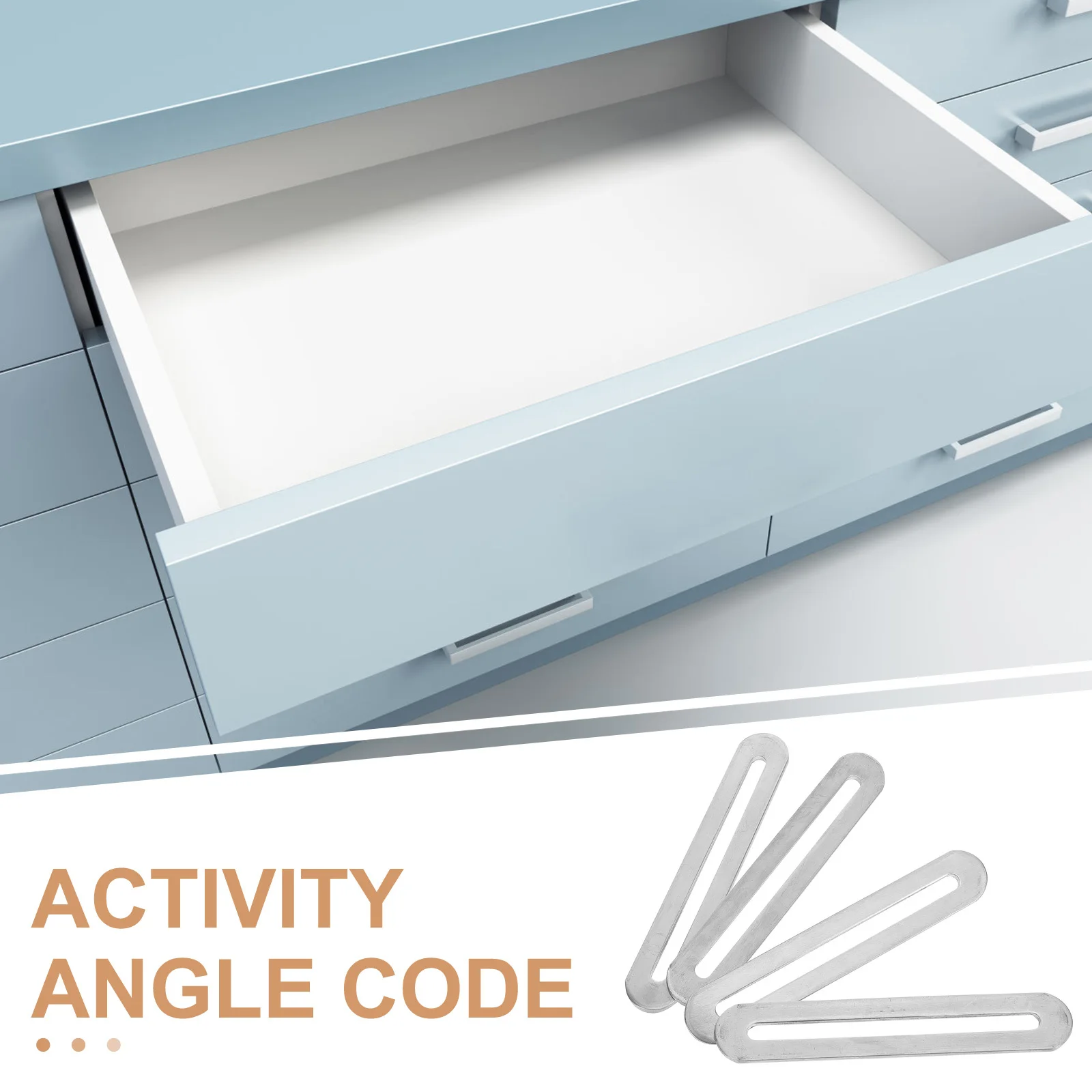 4Pcs Stainless Steel Flat Mending Plates Reinforcement Furniture Support Chair Drawer Connector Metal Slideable Brackets