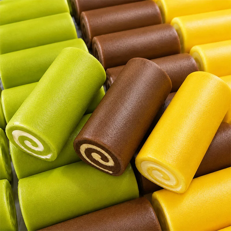 Matcha Chocolate Swiss Roll Squishy Toys Slow Rising Cake Stress Relief Fidget Soft Bread Squeeze Toy for Adults Kids Party Gift