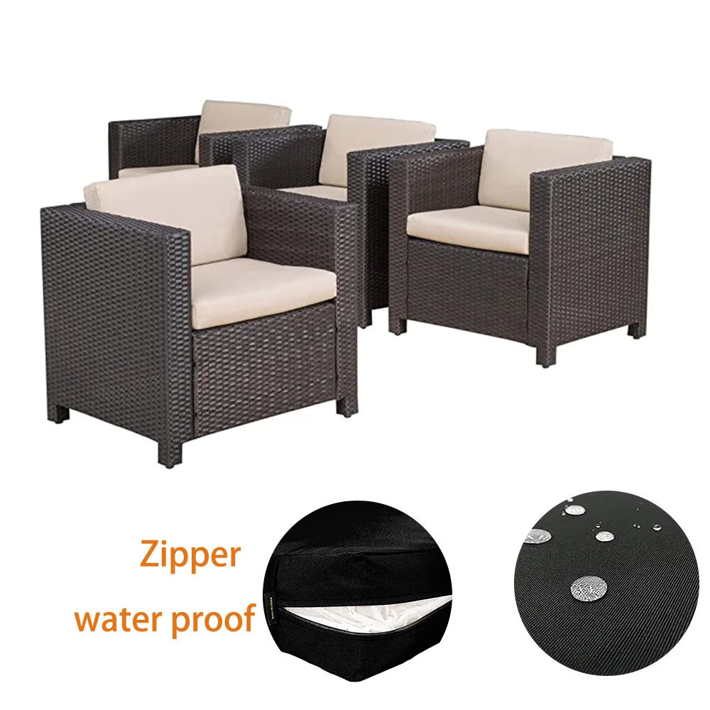 1pc Seat cushion cover, solid color moisture absorbing and breathable sofa cover, suitable for outdoor places such as gardens - view 3