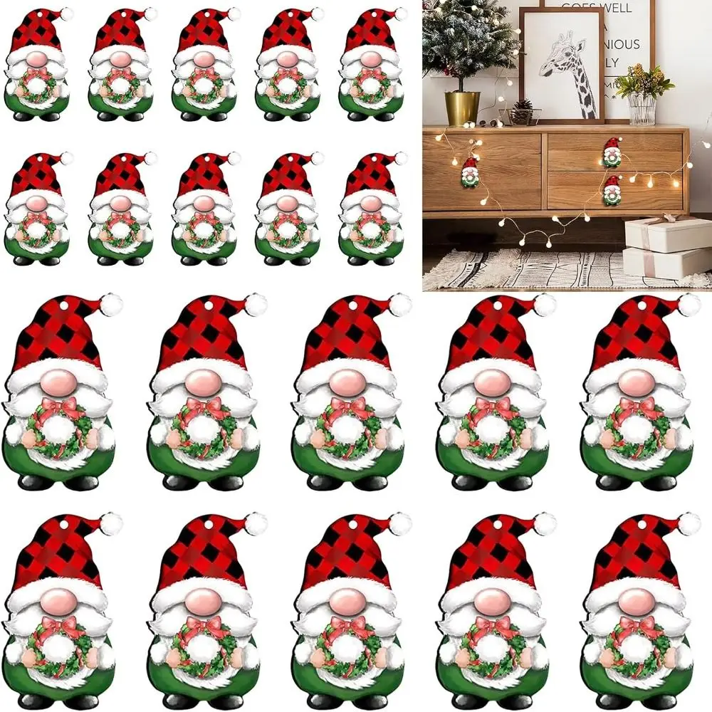 2Pcs Acrylic Christmas Gnomes Knob Covers Reusable Easy to Install Cabinet Knob Protection Covers Door Knobs Drawer Pulls