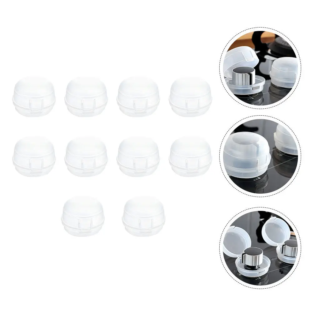 10pcs Gas Safety Cover Pp Heat Resistant Stove Knob Locks For Kids Kitchen Safety Cover Home Use Universal Guard