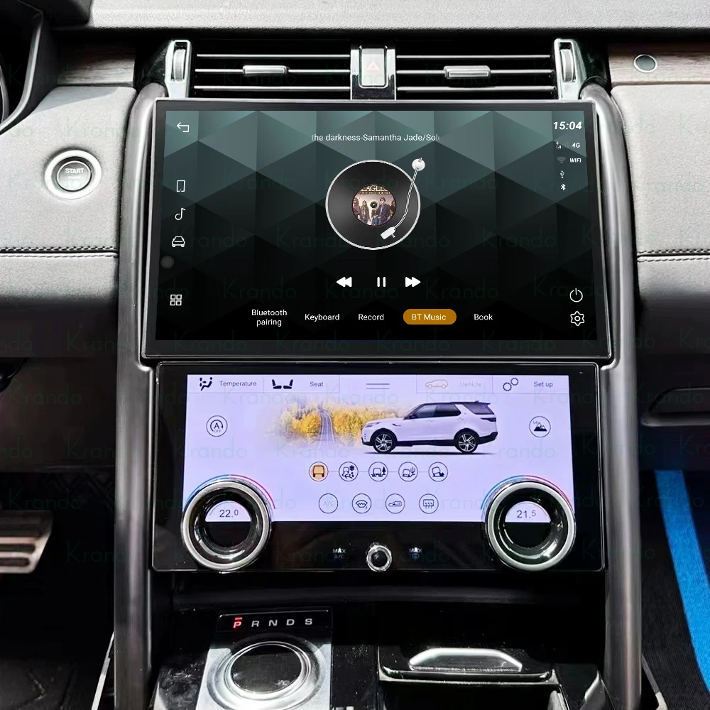Krando 13.3'' Android Car Radio For Discovery 5 LR5 L462 2009 - 2015 Head Unit And AC Screen Wireless Carplay Navigation GPS