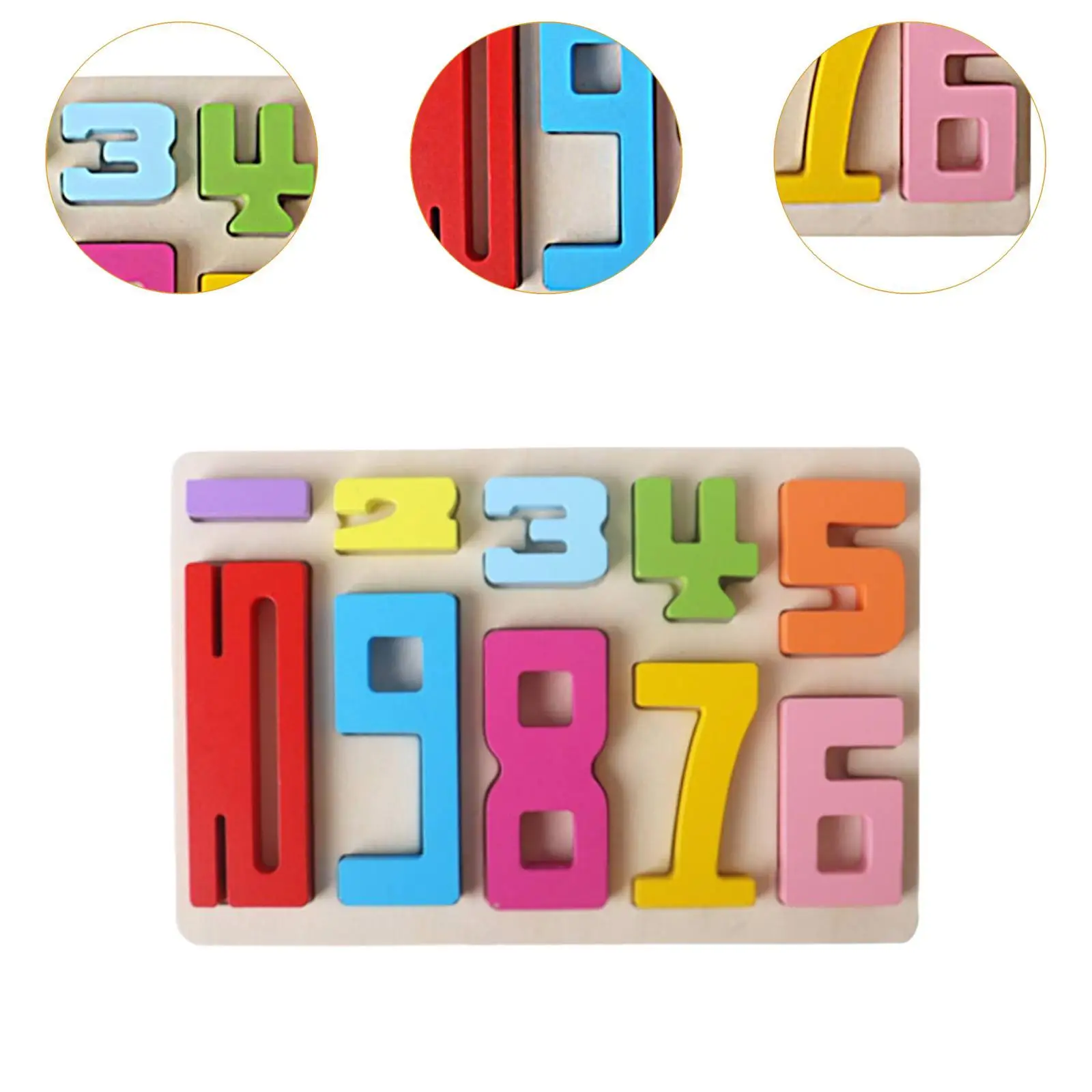 Drewniane puzzle edukacyjne z liczbami Puzzle z liczbami Rozpoznawanie kolorów i kształtów Zabawka edukacyjna Montessori dla dzieci