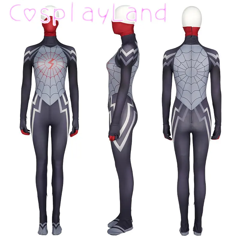 

Spider Girl Cosplay Halloween Costumes for Women Superhero Jumpsuit Movie Cindy Moon Costumes Cosplay Spider Silk Bodysuit