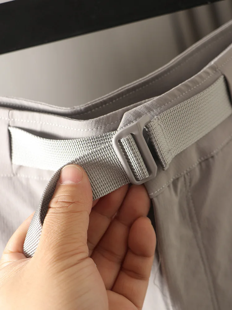 Urban Office Casual Shorts Summer Men's Outdoor 3D Cut Breathable Quick Drying Comfortable Soft Sports Shorts Adjustable Belt