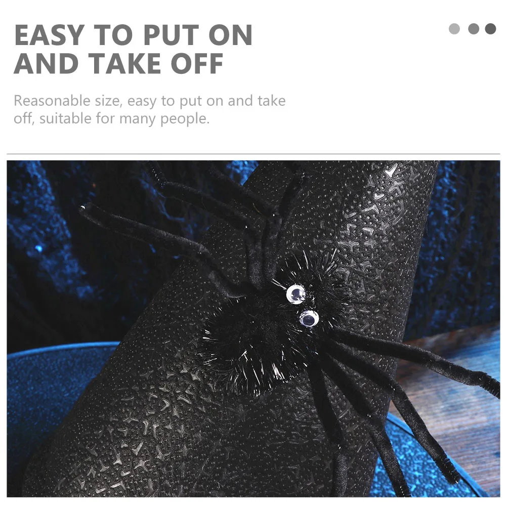 

6 шт., шляпа ведьмы на Хэллоуин, аксессуар для косплея, декор, праздничная кепка для вечеринки, стильное носимое украшение для взрослых