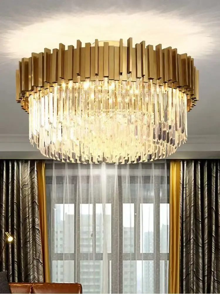 

Modern Round Silver Gold Crystal Designer Lamparas De Techo LED Ceiling Lights.Ceiling Light.Ceiling Lamp For Foyer